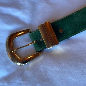 Genuine Leather Velvet Green Belt